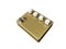 Isolated Gold boutique vintage Overdrive stomp box effect for electric guitar on white background.