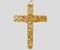 Isolated Gold calligraphy isolated Christian cross
