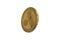 Isolated gold coin on a white background riple