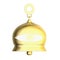 Isolated golden bell xmass (3D)