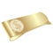 isolated golden money clip with dollar symbol
