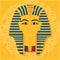 Isolated golden pharaoh tomb icon Egypt Vector