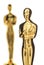 Isolated Golden Statuette Closeup