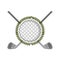 Isolated golf shield emblem
