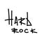 Isolated graffiti tag Hard rock. Vector illustration.