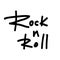 Isolated graffiti tag Rock and roll. Vector illustration.