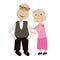 Isolated grandparents couple