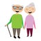 Isolated grandparents couple