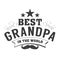 Isolated Grandparents day quotes on the white background. To the best grandpa. Congratulations granddad label, badge