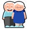 Isolated grandparents icon