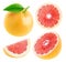 Isolated grapefruits collection
