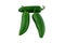 Isolated green Jalapeno pepper Pi Sign