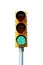 Isolated Green traffic signal light