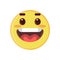 Isolated grin emoji face icon