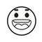 Isolated grin emoji face icon