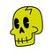 Isolated groovy skull emote icon Vector