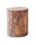 Isolated grunge log stool or chair craft artisan handmade furniture.