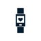 Isolated gym pulse watch flat design