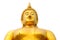 Isolated half buddha statue