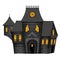 Isolated halloween house illustration. haunted house