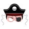 Isolated halloween pirate mask
