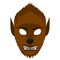 Isolated halloween werewolf mask