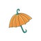 Isolated hand-drawn pumpkin umbrella illustration