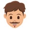 Isolated handsome male hipster character avatar Vector