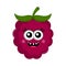 Isolated happy blackberry cartoon