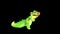 Isolated Happy Cartoon Crocodile Clapping And Dancing