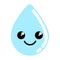 Isolated happy drop of water icon