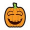 Isolated happy jack-o-lantern