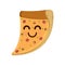 Isolated happy slice of pizza emote
