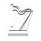 Isolated harp icon. Musical instrument