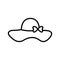 Isolated hat with bowtie line style icon vector design