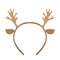 Isolated headband icon with moose horns