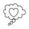 Isolated heart communication bubble vector design