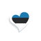 Isolated heart shape with the flag of Estonia Vector