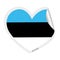 Isolated heart shape with the flag of Estonia Vector