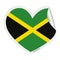 Isolated heart shape with the flag of Jamaica Vector