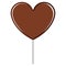 Isolated heart shaped chocolate marshmallow icon
