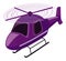 Isolated helicopter in purple color