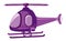 Isolated helicopter in purple color