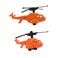 Isolated helicopter toy figurine.