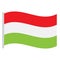 Isolated Hungarian flag
