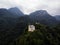 Isolated idyllic remote chapel church Sankt St Pankraz on rock hill Bad Reichenhall Berchtesgadener Land Bavaria