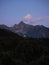 Isolated idyllic remote rural alpine filial church chapel Heiliger Antonius Sulzkogel mountain in Oetzerau Tyrol Austria