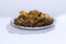 Isolated Iftar Set ofBasin pakoda or pakora Popular Islamic food on white background