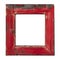 isolated illustration of red colored wood photo frame. Generative AI