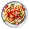 isolated illustration of waffle plate. Created with Generative AI